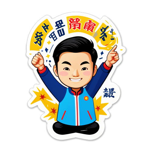 恭喜赵鑫东胜利的贴纸