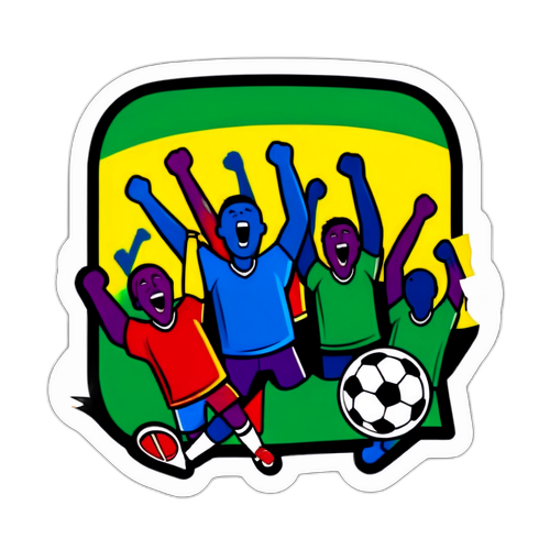 소리치는 축구팬 스티커
