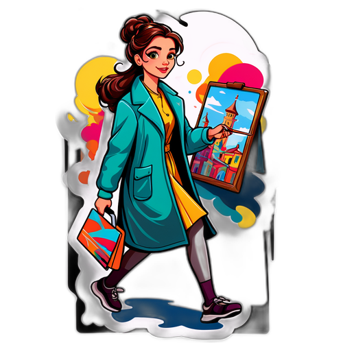 Καλλιτεχνική απεικόνιση της οδού με την Αναστασία Παντούση