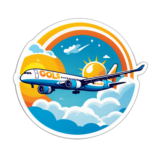 Adesivo Divertido da Gol Linhas Aéreas