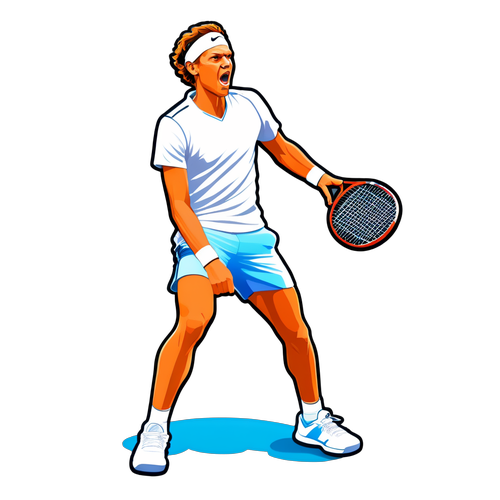 Jannik Sinner en Action : L'Art Pop Qui Fait Fureur sur le Court de Tennis!