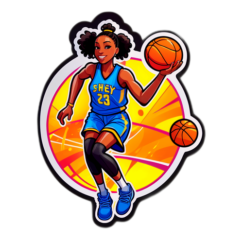 Vibrant Shey Peddy Basketball Sticker