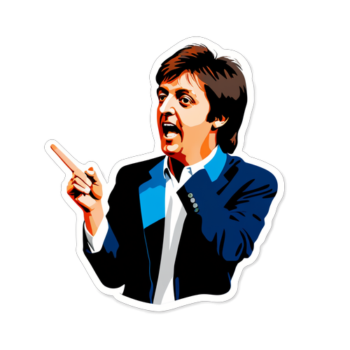 Sticker minimaliste de Paul McCartney