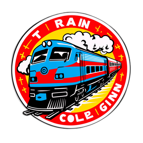 Vlak s burácejícími značkami "Kolejová srážka"