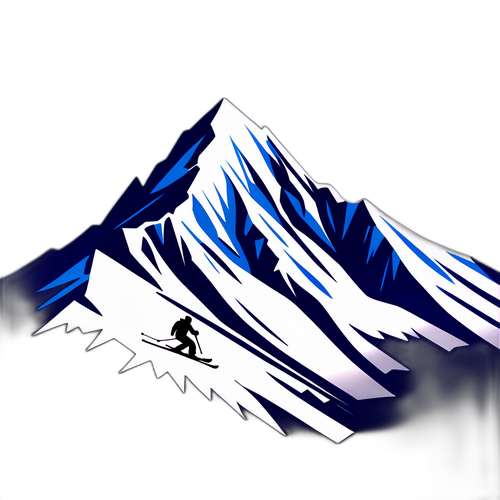 Alpiner Skisport mit Bergpanorama