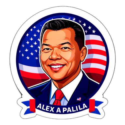 Alex Padilla Patriotisk Klistermerke
