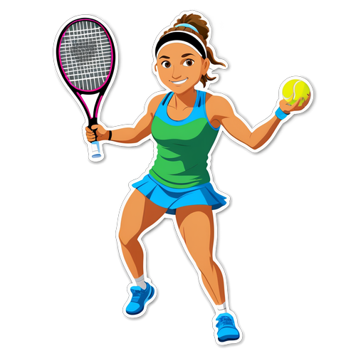 Il Brillante Spirito Competitivo di Sara Errani: Un'Illustrazione Incredibile che Illumina il Mondo del Tennis!