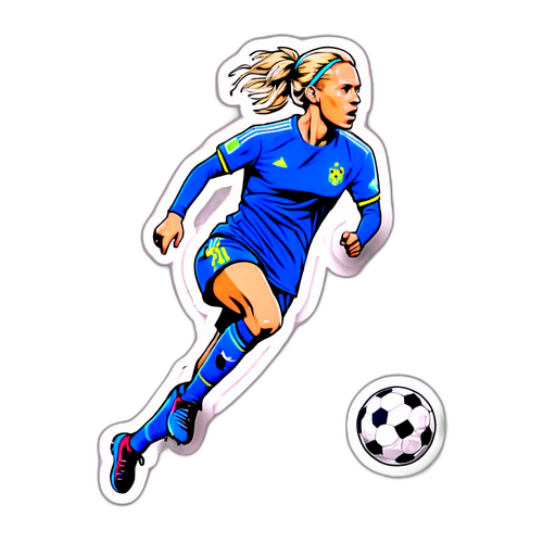 Sticker af Pernille Harder med bold