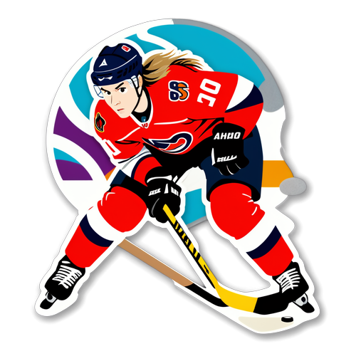 Urheilullinen tarra Sebastian Aho jääkiekossa