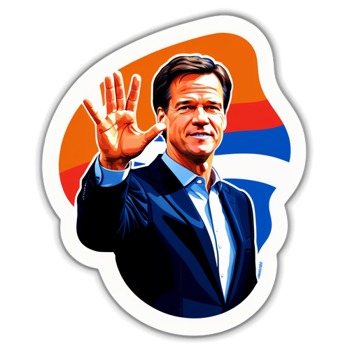 Odkryj Tajemnice Marka Rutte: Portret z Monstrualnym Tłem Holenderskiej Flagi!