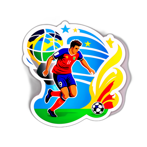 Hình ảnh Cầu thủ Bóng đá Ghi Bàn với Biểu tượng FIFA Club World Cup