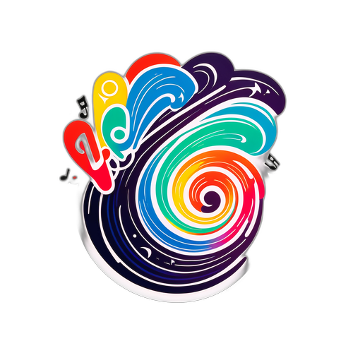 音楽の流れを表現するデザイン