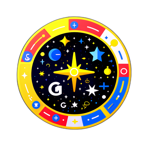Futuristisk design av Google Gemini som en Gemini-konstellation