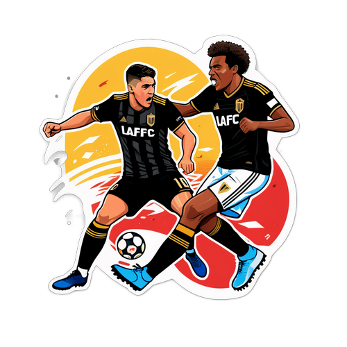 An Action-Packed LAFC vs Chicago Players Sticker