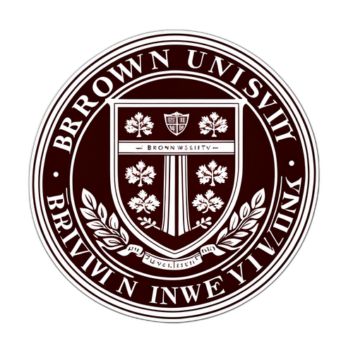 Aufkleber mit dem Logo der Brown University