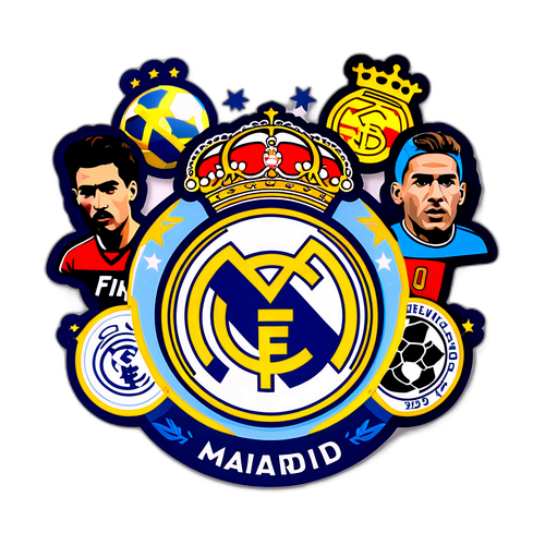 Stiker Gaya Vintage Real Madrid FC