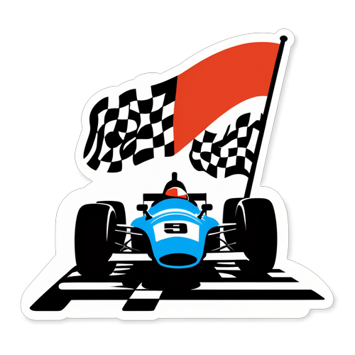 Indy 500 Klistermärke med Klassisk Racerbil