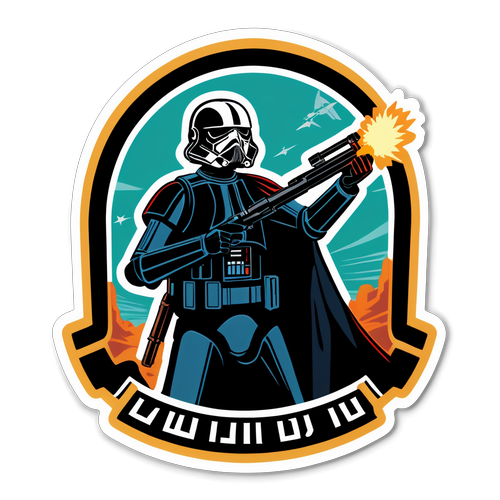 Autocollant Thématique Rogue One avec un Illustrateur de la Rébellion