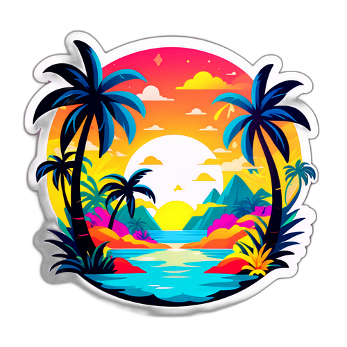 Scène tropicale lumineuse