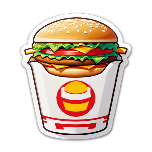 Sticker Moderno di Fast Food