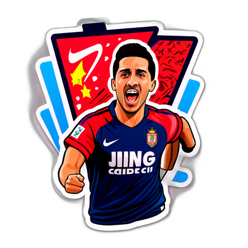 Sticker de Gastón Hernández en el estadio
