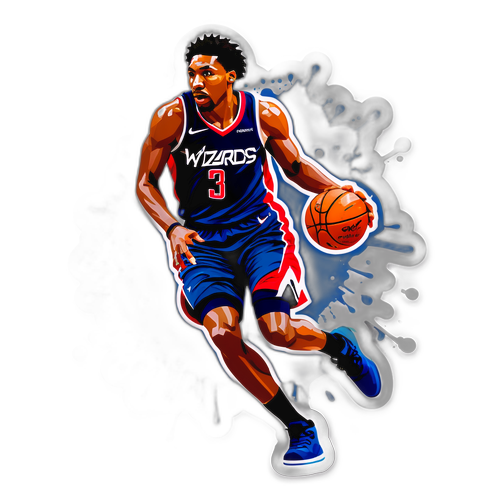 Autocollant d'un joueur des Washington Wizards en action