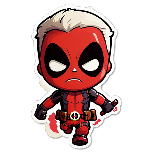 Prepare-se para Rir! O Sticker do Deadpool com Seu Olhar Imbatível Está Aqui!