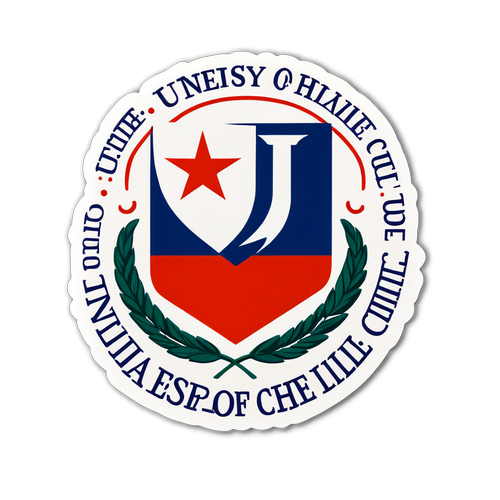 Diseño de camiseta para la Universidad de Chile con la bandera del país