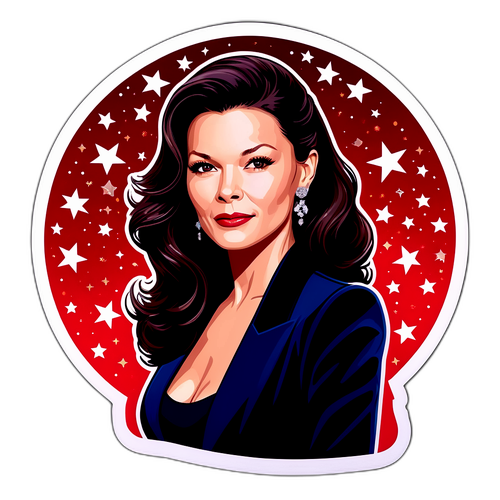 Glamoureuze sticker van Catherine Zeta-Jones