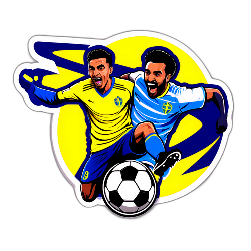 מדבקת סופר אקשן של שחקני כדורגל