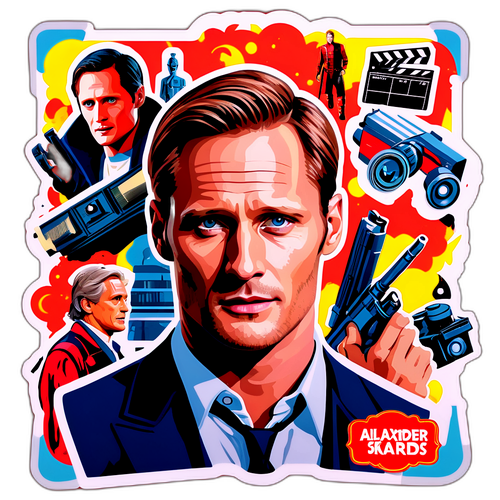 Create a sticker featuring Alexander Skarsgård in an iconic role