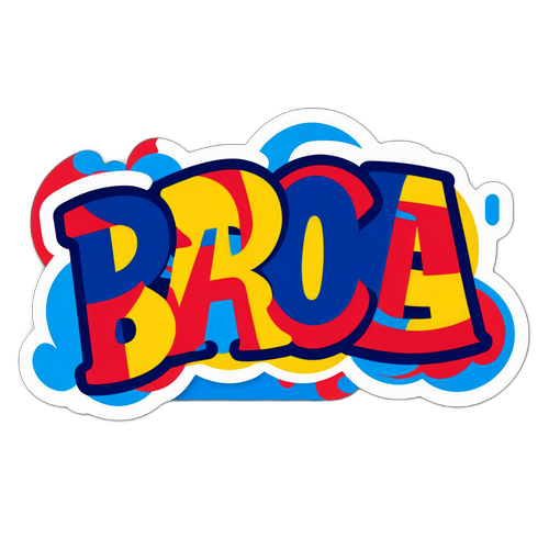 Barca Aufkleber mit abstraktem Hintergrund