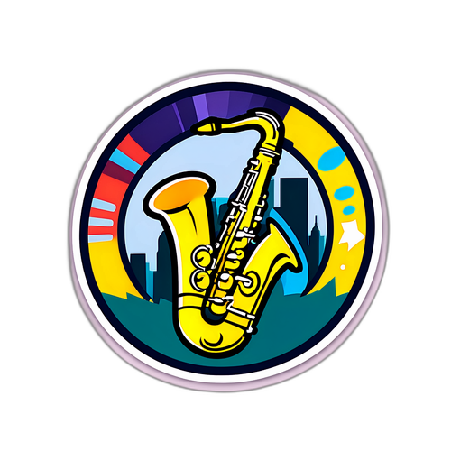 Utah Jazz Music Fusion Sticker