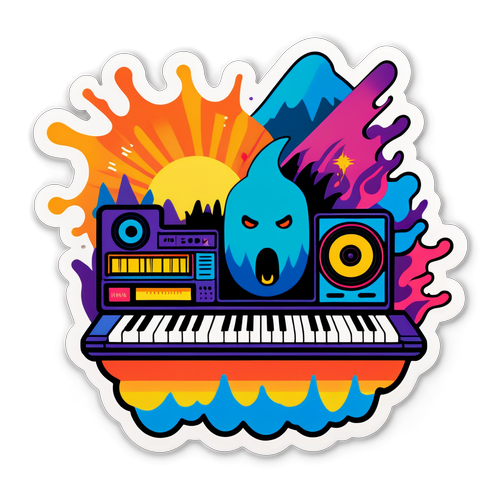 Oplev Tyler, the Creator's Magi: En Farverig Soundwave Sticker, der Fanger Musikens Essence!