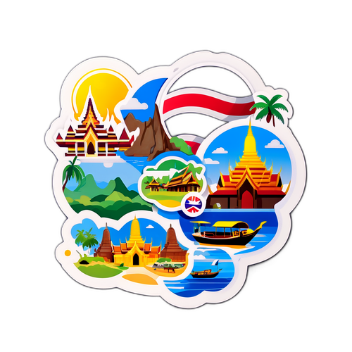 สติกเกอร์การเดินทางในประเทศไทย