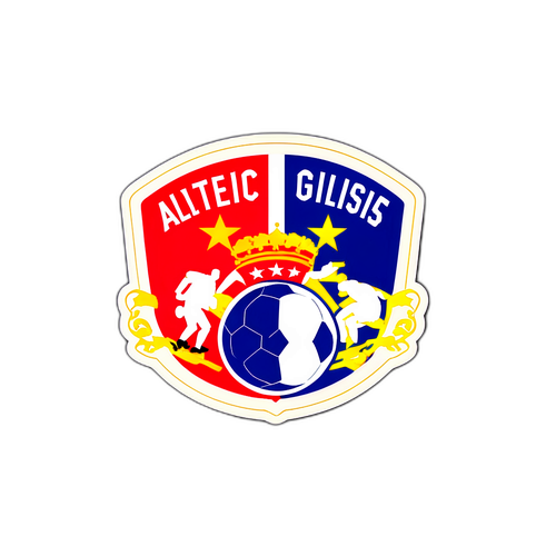 מדבקת סגנון וינטג' בהשראת משחקי כדורגל קלאסיים