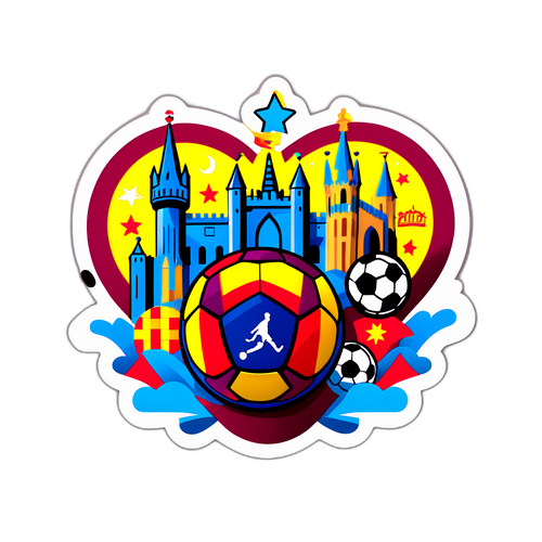 바르셀로나의 상징적인 요소를 담은 스티커 디자인