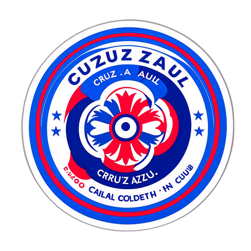 Stiker Cruz Azul dengan Motto dan Warna Klub