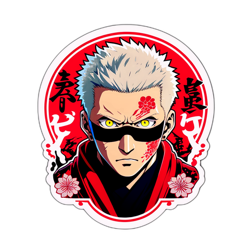 Sticker inspiré de la culture cinématographique japonaise à travers Jujutsu Kaisen