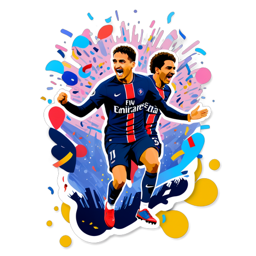 Iconische PSG Viering Sticker