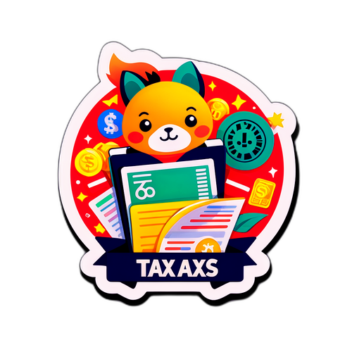 연말 종합소득세 정산 스티커 디자인