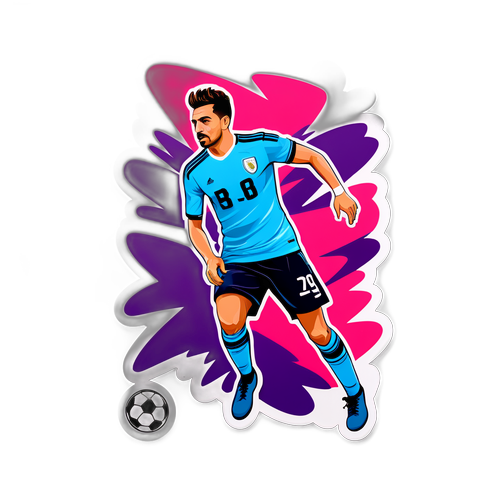 Стильний футболіст з графічними елементами