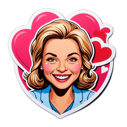 Humorvolle Barbara Schöneberger Aufkleber