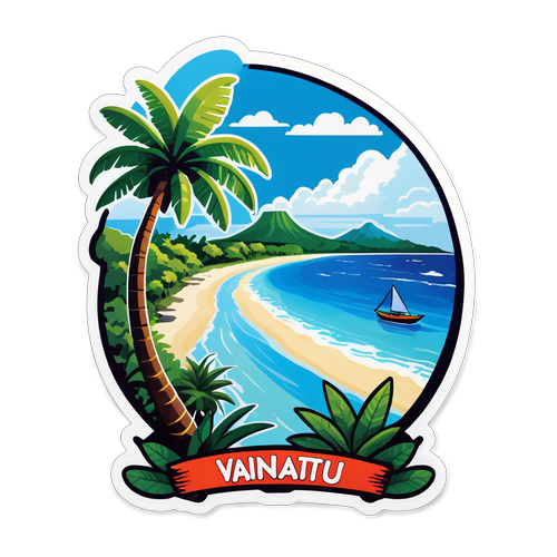 Vanuatu Beach Paradise Sticker