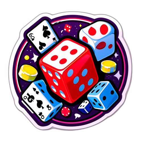 Radosny design naklejki z logo Betclic