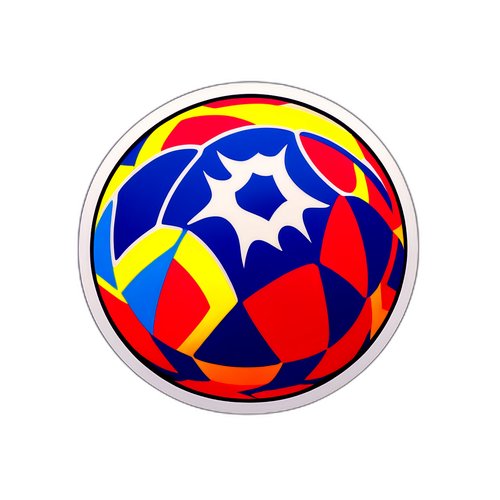 โลโก้ลีกฟุตบอลยุโรปในสีสันสดใส