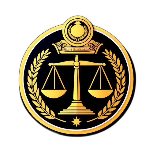 Adalet ve Yargıtay Sembolü Sticker Tasarımı