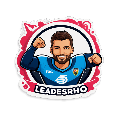 Dibujo de Leandro Santoro en acción