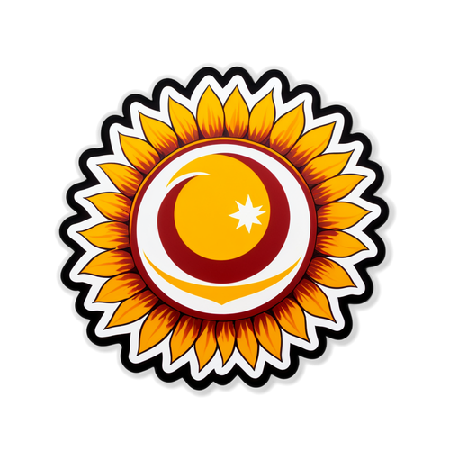 Sticker ya Galatasaray na Maua ya Jua