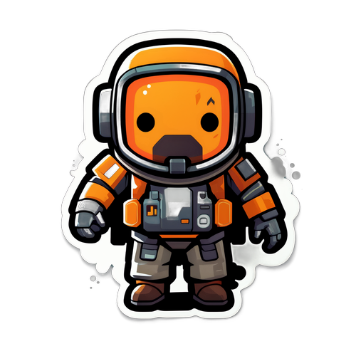 Stickers z bohaterem gier wideo w stylu Half Life 3